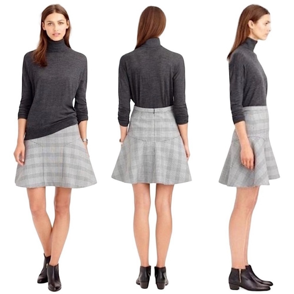 J.Crew Plaza Skirt in Glen Plaid Size 8